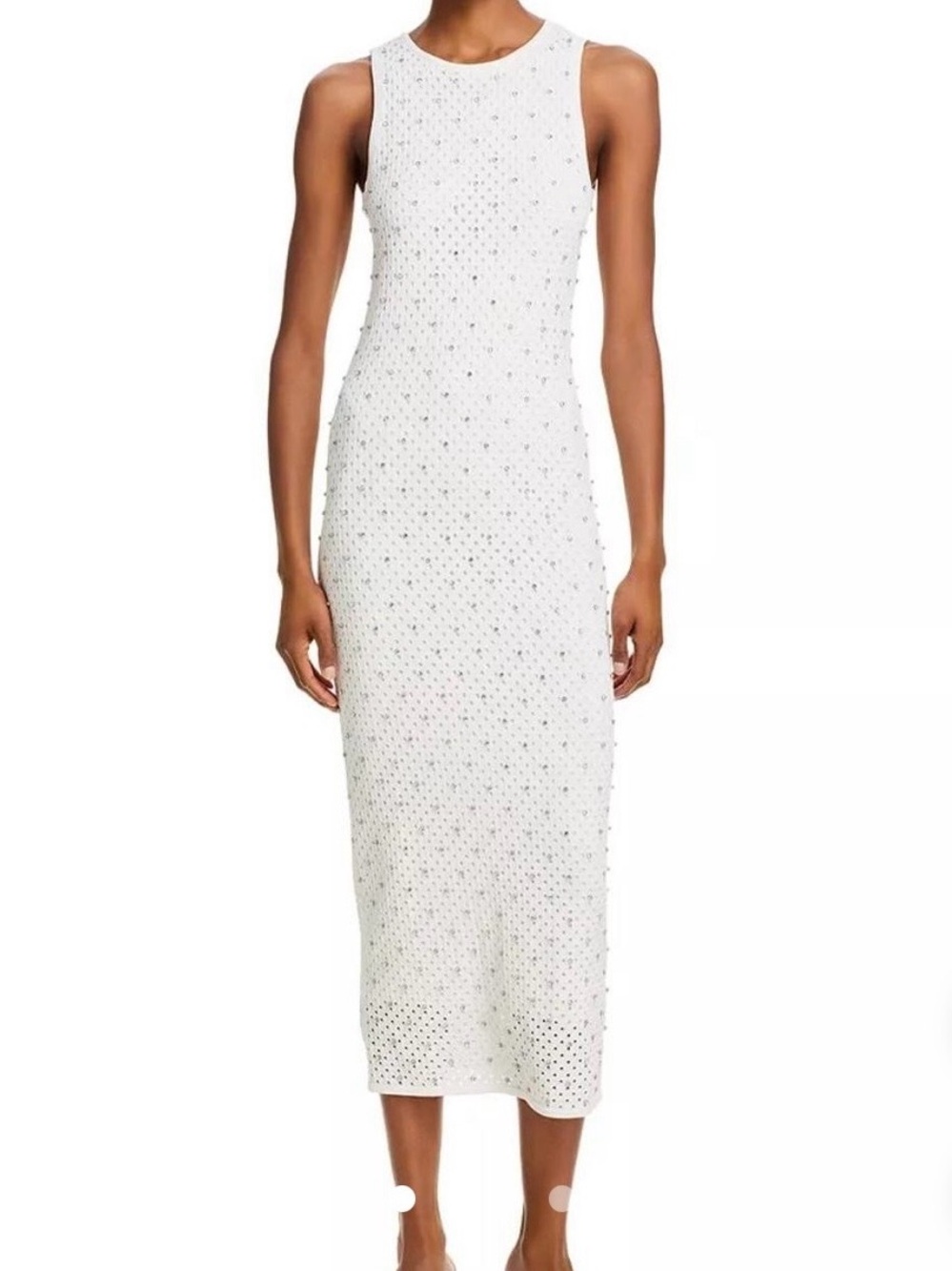 White Rhinestone Dress